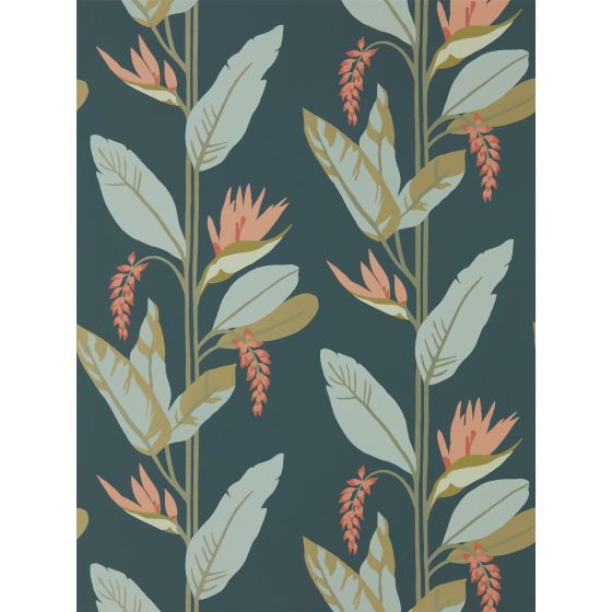 Llenya Wallpaper 112236 by Harlequin in Ink Coral Seaglass