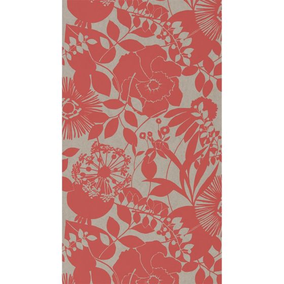 Coquette Wallpaper 111482 by Harlequin in Coral Pink